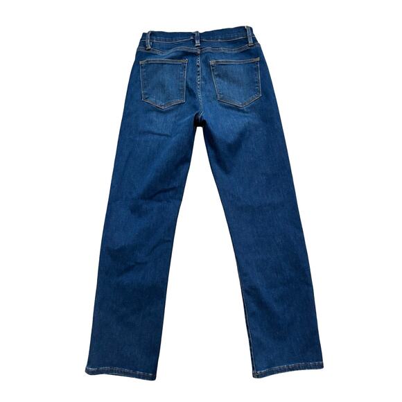 FRAME Le High Straight Crop Jeans in Stover Wash | High Rise Stretch Denim | 25 - Picture 4 of 8